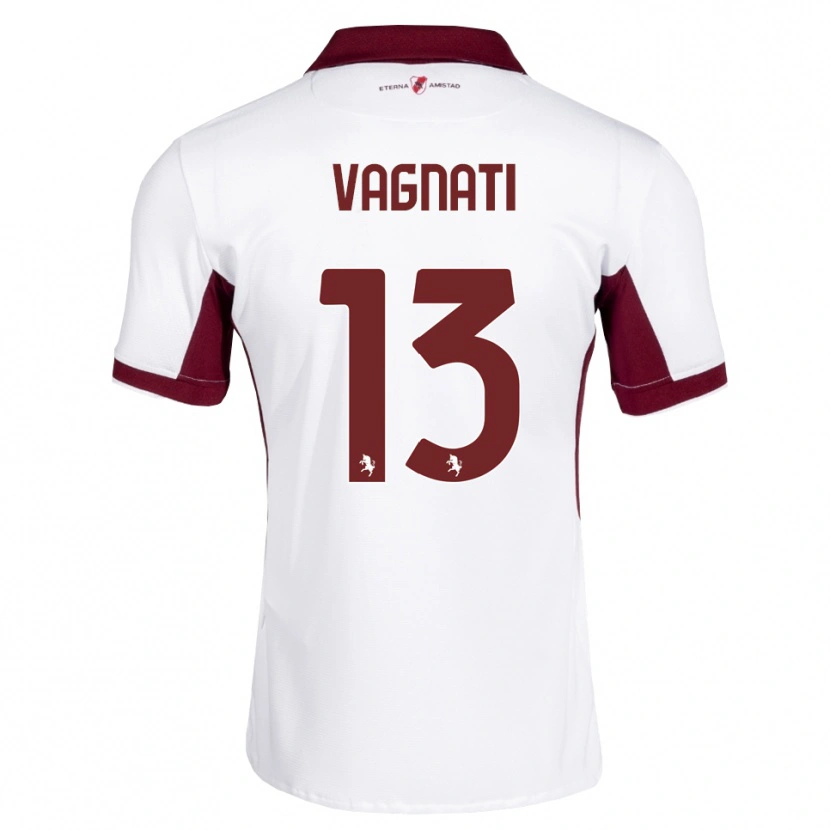 Danxen Enfant Maillot Manuel Vagnati #13 Bourgogne Blanc Rouge Tenues Extérieur 2026/27 T-Shirt