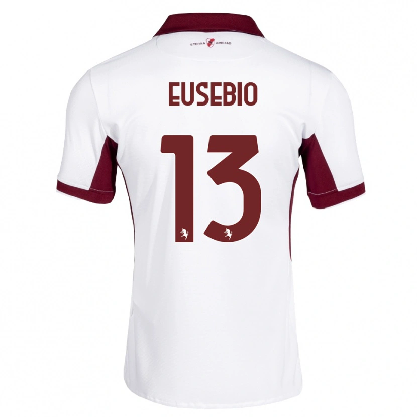 Danxen Enfant Maillot Chiara Eusebio #13 Bourgogne Blanc Rouge Tenues Extérieur 2026/27 T-Shirt