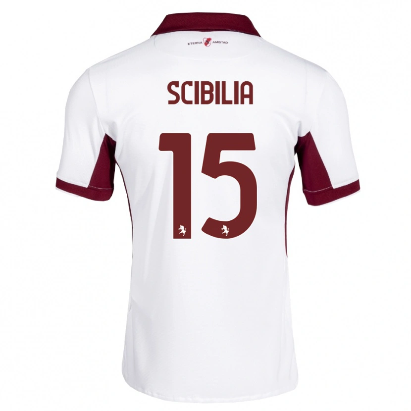 Danxen Enfant Maillot Dylan Scibilia #15 Bourgogne Blanc Rouge Tenues Extérieur 2026/27 T-Shirt