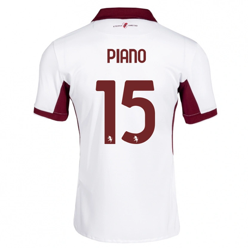 Danxen Enfant Maillot Enrico Piano #15 Bourgogne Blanc Rouge Tenues Extérieur 2026/27 T-Shirt