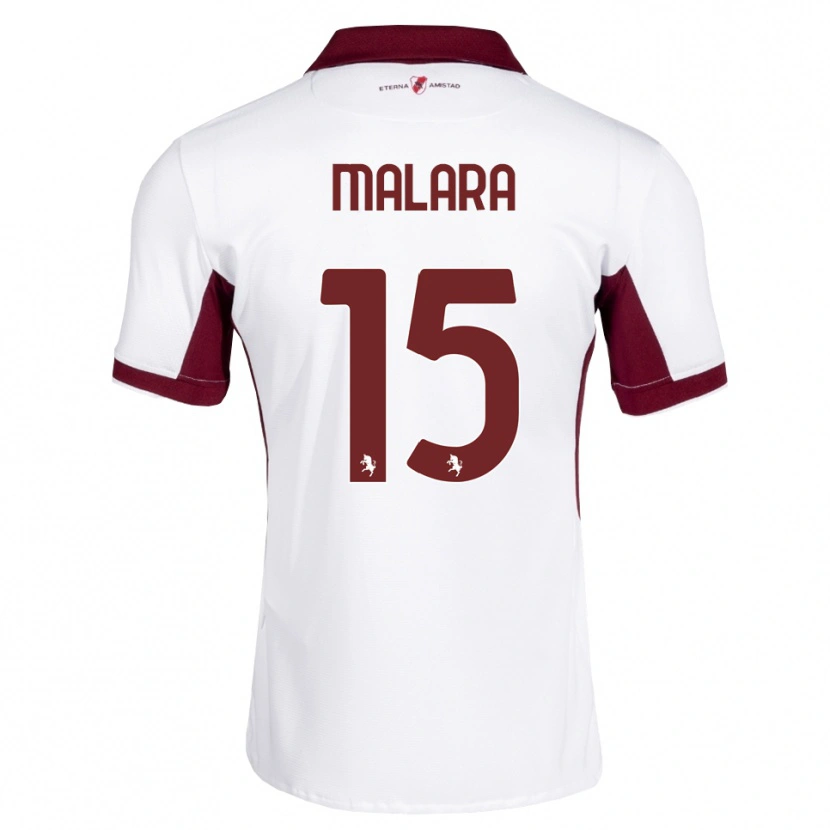 Danxen Enfant Maillot Sara Malara #15 Bourgogne Blanc Rouge Tenues Extérieur 2026/27 T-Shirt
