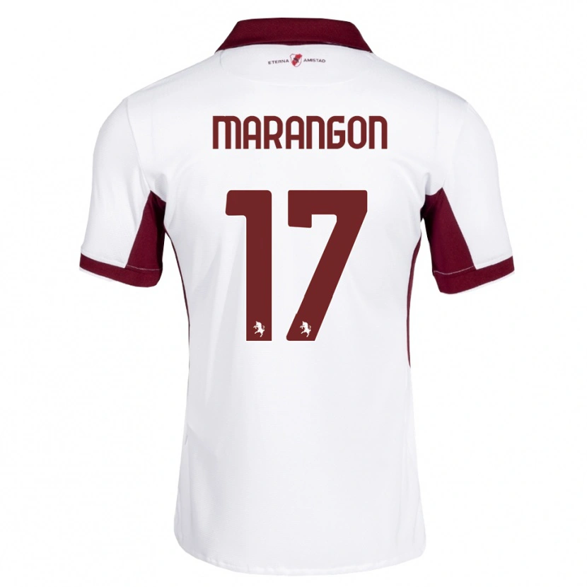 Danxen Enfant Maillot Riccardo Marangon #17 Bourgogne Blanc Rouge Tenues Extérieur 2026/27 T-Shirt