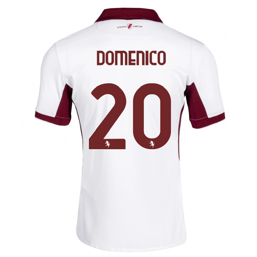 Danxen Enfant Maillot Domenico Gai #20 Bourgogne Blanc Rouge Tenues Extérieur 2026/27 T-Shirt