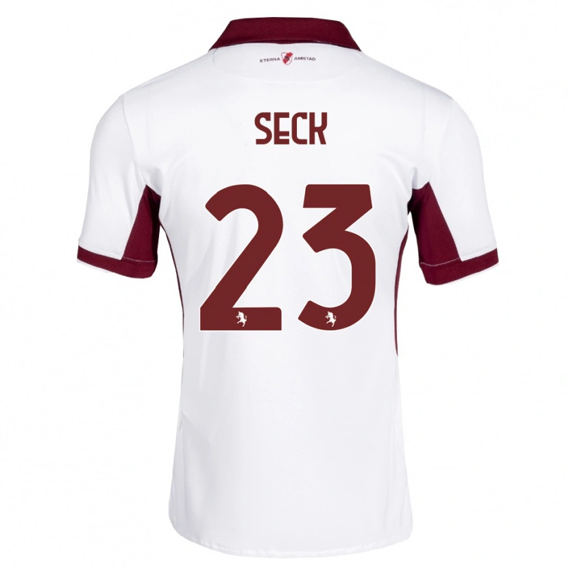 Danxen Enfant Maillot Demba Seck #23 Bourgogne Blanc Rouge Tenues Extérieur 2026/27 T-Shirt