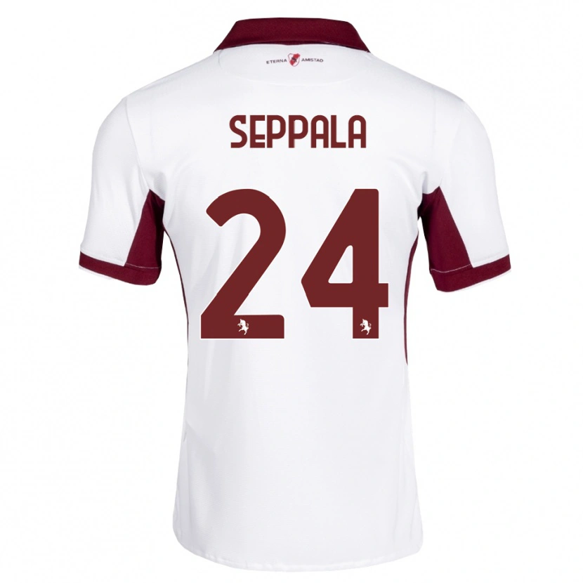 Danxen Enfant Maillot Rosa Lappi-Seppälä #24 Bourgogne Blanc Rouge Tenues Extérieur 2026/27 T-Shirt