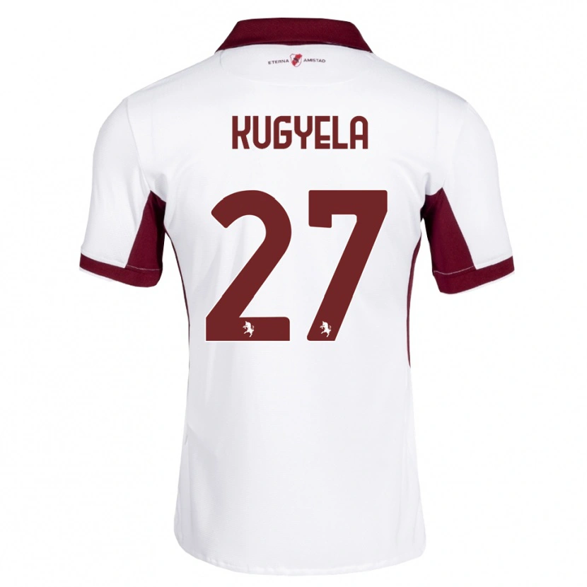 Danxen Enfant Maillot Zalán Kugyela #27 Bourgogne Blanc Rouge Tenues Extérieur 2026/27 T-Shirt