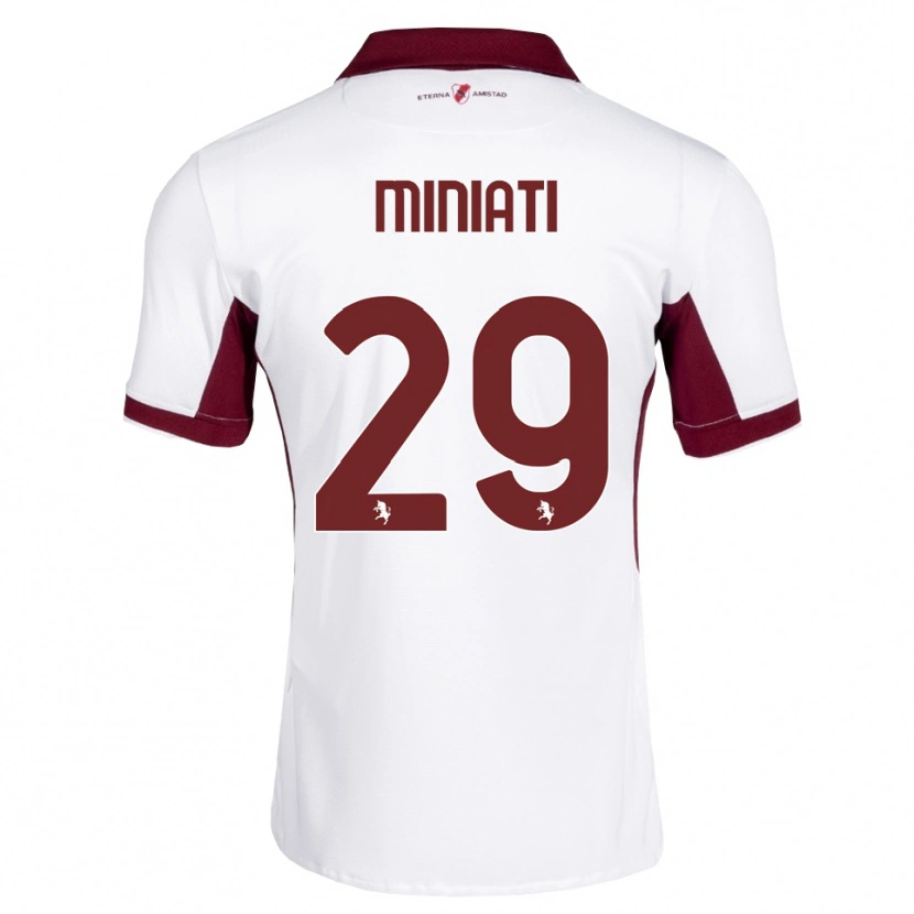 Danxen Enfant Maillot Elisa Miniati #29 Bourgogne Blanc Rouge Tenues Extérieur 2026/27 T-Shirt