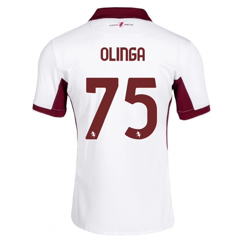 Danxen Enfant Maillot Kenny Liema Olinga #75 Bourgogne Blanc Rouge Tenues Extérieur 2026/27 T-Shirt