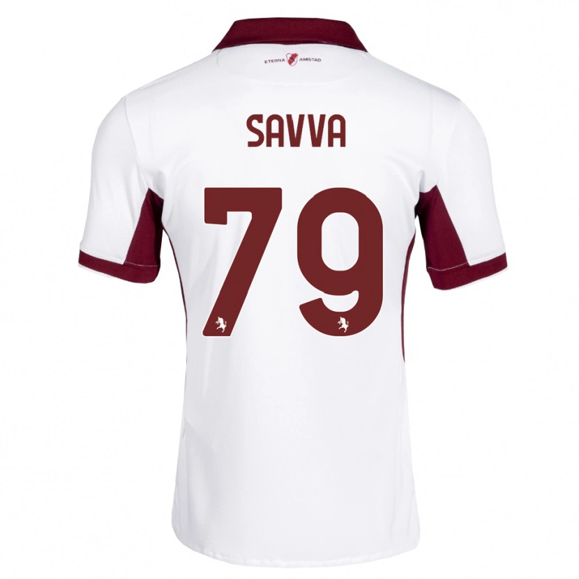 Danxen Enfant Maillot Zanos Savva #79 Bourgogne Blanc Rouge Tenues Extérieur 2026/27 T-Shirt