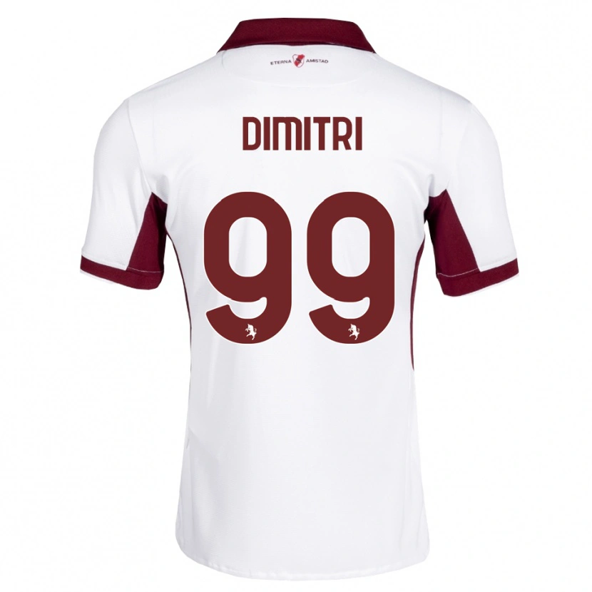 Danxen Enfant Maillot Matteo Dimitri #99 Bourgogne Blanc Rouge Tenues Extérieur 2026/27 T-Shirt