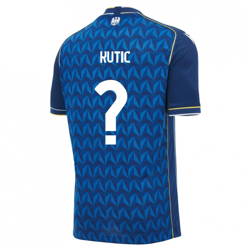 Danxen Enfant Maillot Stefan Kutic #0 Bleu Roi Blanc Bleu Tenues Extérieur 2026/27 T-Shirt