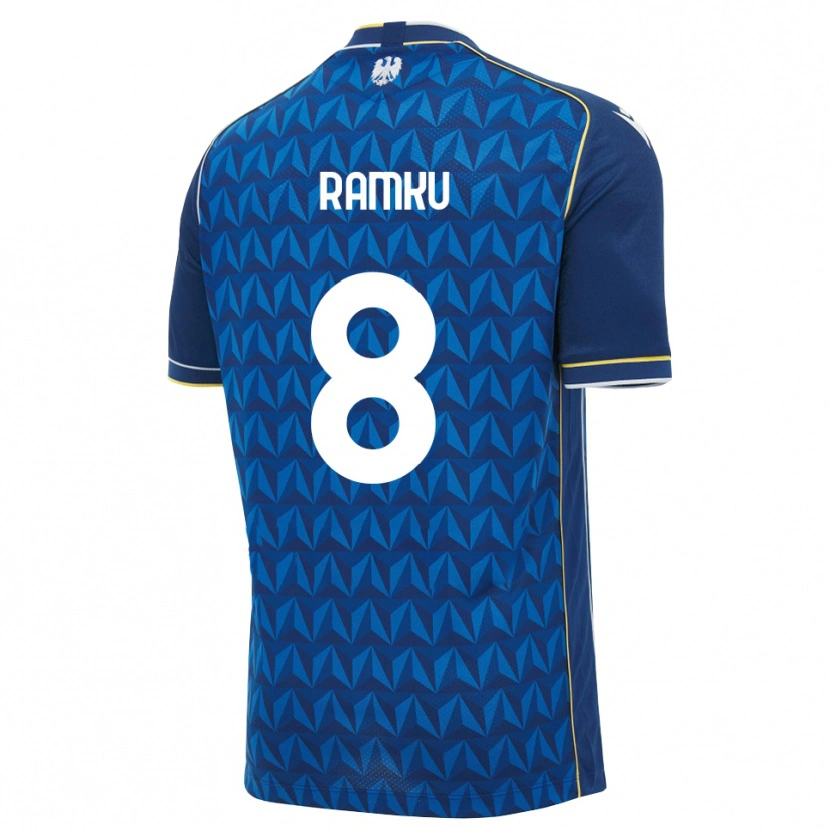 Danxen Enfant Maillot Alex Ramku #8 Bleu Roi Blanc Bleu Tenues Extérieur 2026/27 T-Shirt