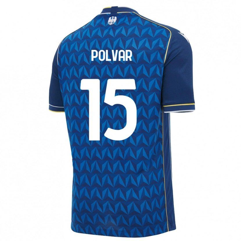 Danxen Enfant Maillot Francesco Polvar #15 Bleu Roi Blanc Bleu Tenues Extérieur 2026/27 T-Shirt