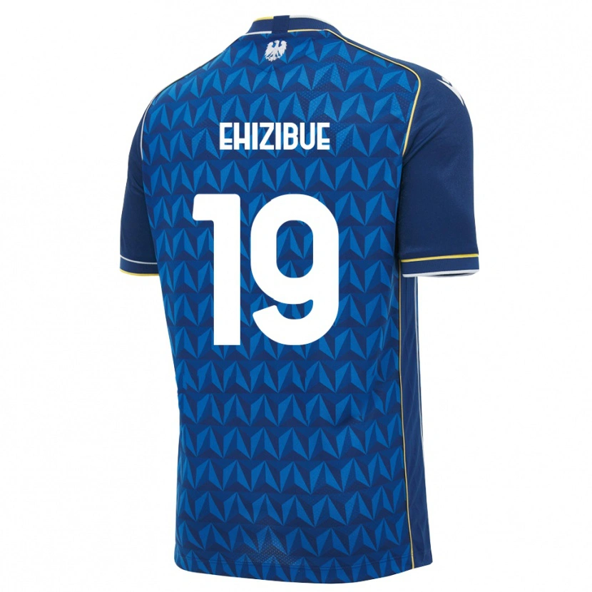 Danxen Enfant Maillot Kingsley Ehizibue #19 Bleu Roi Blanc Bleu Tenues Extérieur 2026/27 T-Shirt