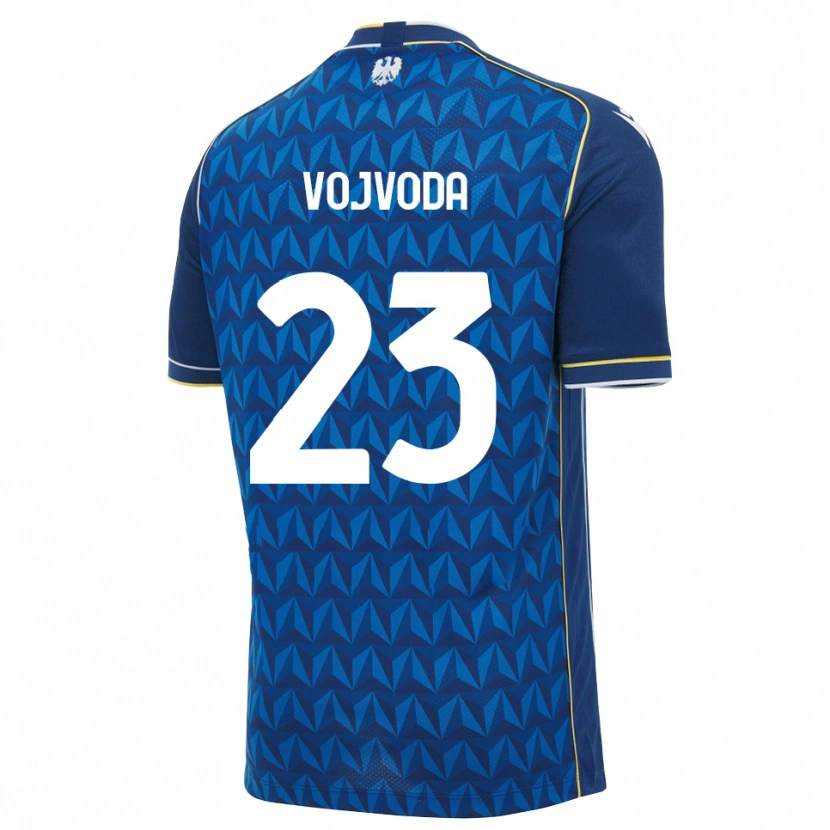 Danxen Enfant Maillot Mërgim Vojvoda #23 Bleu Roi Blanc Bleu Tenues Extérieur 2026/27 T-Shirt