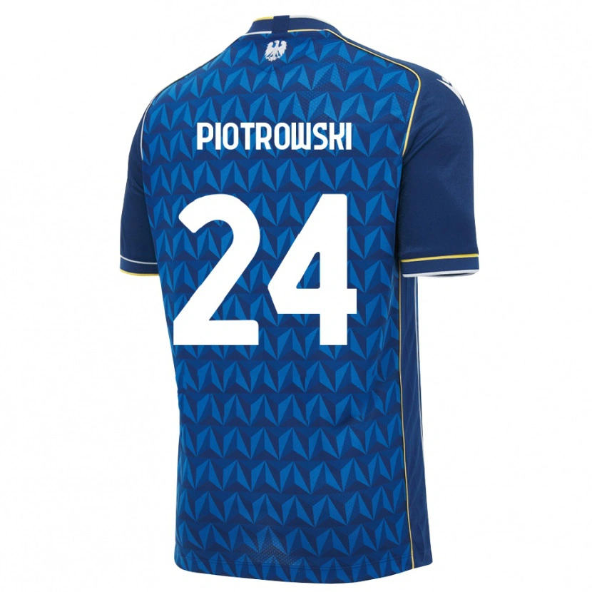 Danxen Enfant Maillot Jakub Piotrowski #24 Bleu Roi Blanc Bleu Tenues Extérieur 2026/27 T-Shirt