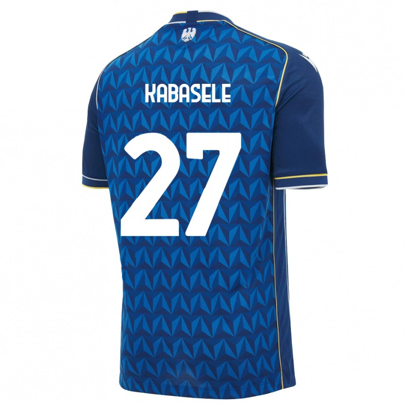 Danxen Enfant Maillot Christian Kabasele #27 Bleu Roi Blanc Bleu Tenues Extérieur 2026/27 T-Shirt