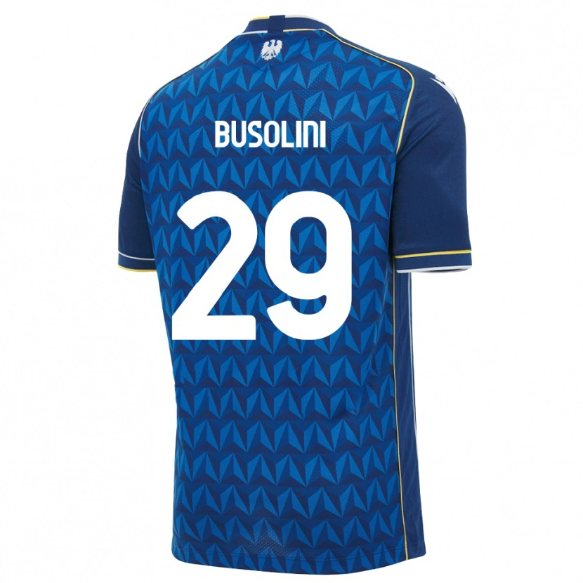 Danxen Enfant Maillot Alessandro Busolini #29 Bleu Roi Blanc Bleu Tenues Extérieur 2026/27 T-Shirt