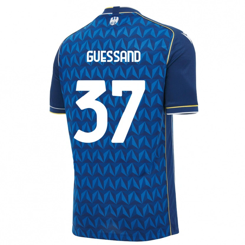Danxen Enfant Maillot Axel Guessand #37 Bleu Roi Blanc Bleu Tenues Extérieur 2026/27 T-Shirt