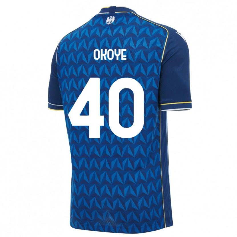 Danxen Enfant Maillot Maduka Okoye #40 Bleu Roi Blanc Bleu Tenues Extérieur 2026/27 T-Shirt