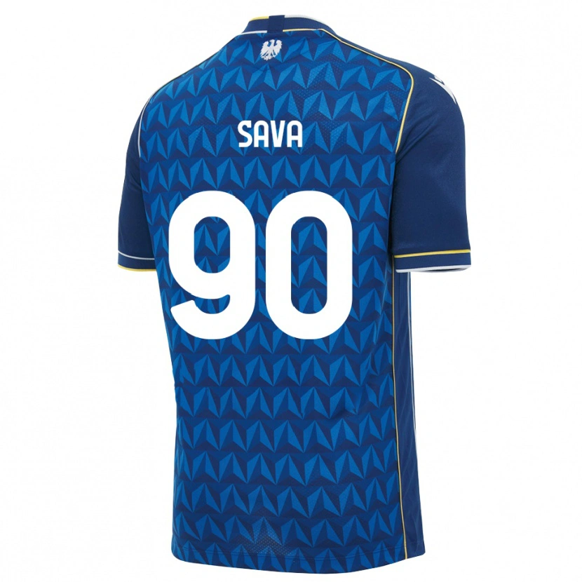 Danxen Enfant Maillot Răzvan Sava #90 Bleu Roi Blanc Bleu Tenues Extérieur 2026/27 T-Shirt