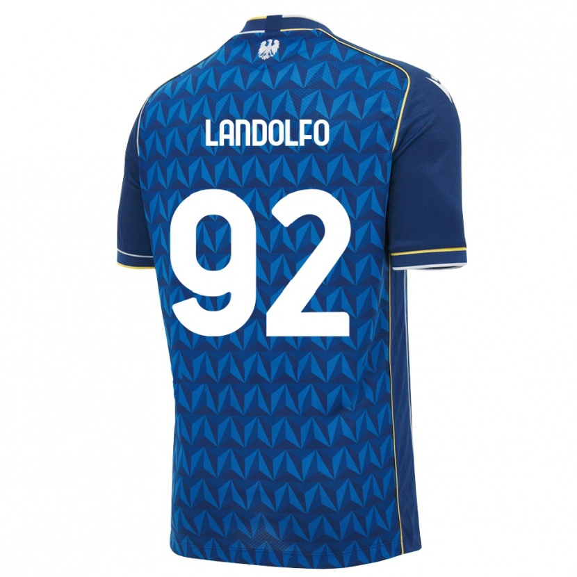 Danxen Enfant Maillot Tommaso Landolfo #92 Bleu Roi Blanc Bleu Tenues Extérieur 2026/27 T-Shirt