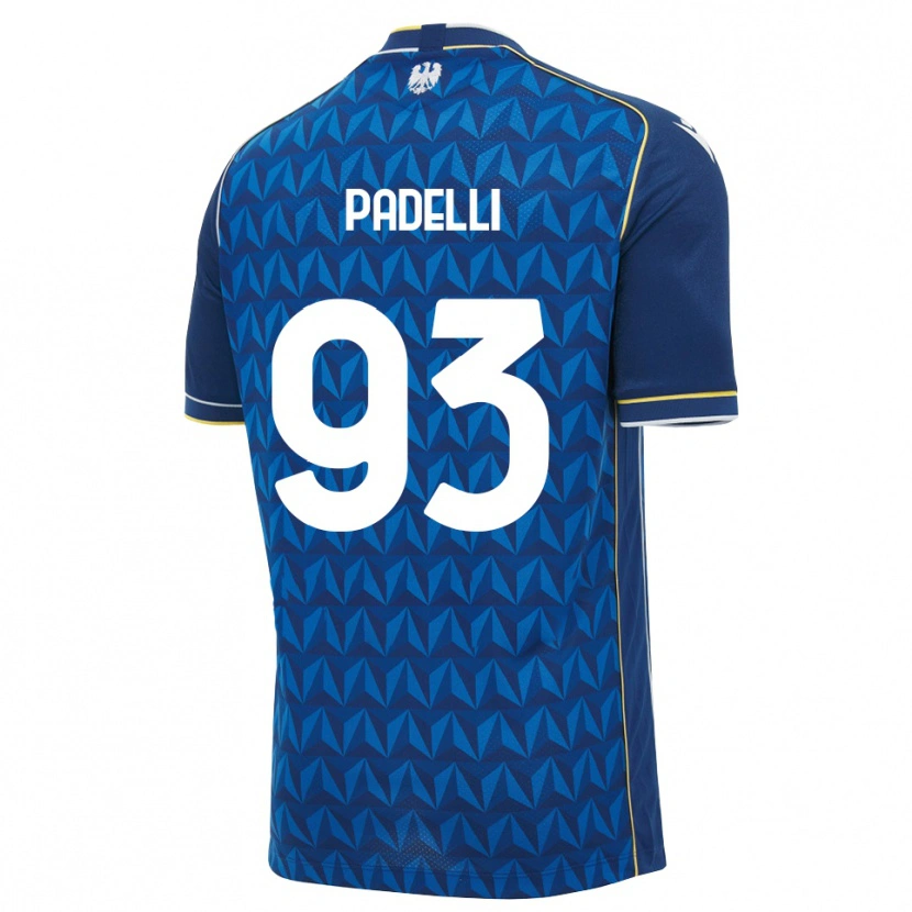 Danxen Enfant Maillot Daniele Padelli #93 Bleu Roi Blanc Bleu Tenues Extérieur 2026/27 T-Shirt