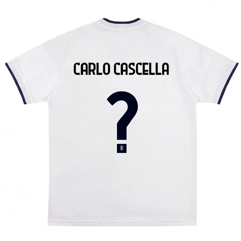 Danxen Enfant Maillot William Carlo Cascella #0 Blanc Rouge Bleu Royal Tenues Extérieur 2026/27 T-Shirt