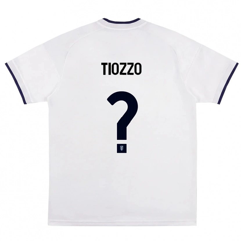 Danxen Enfant Maillot Leonardo Tiozzo #0 Blanc Rouge Bleu Royal Tenues Extérieur 2026/27 T-Shirt