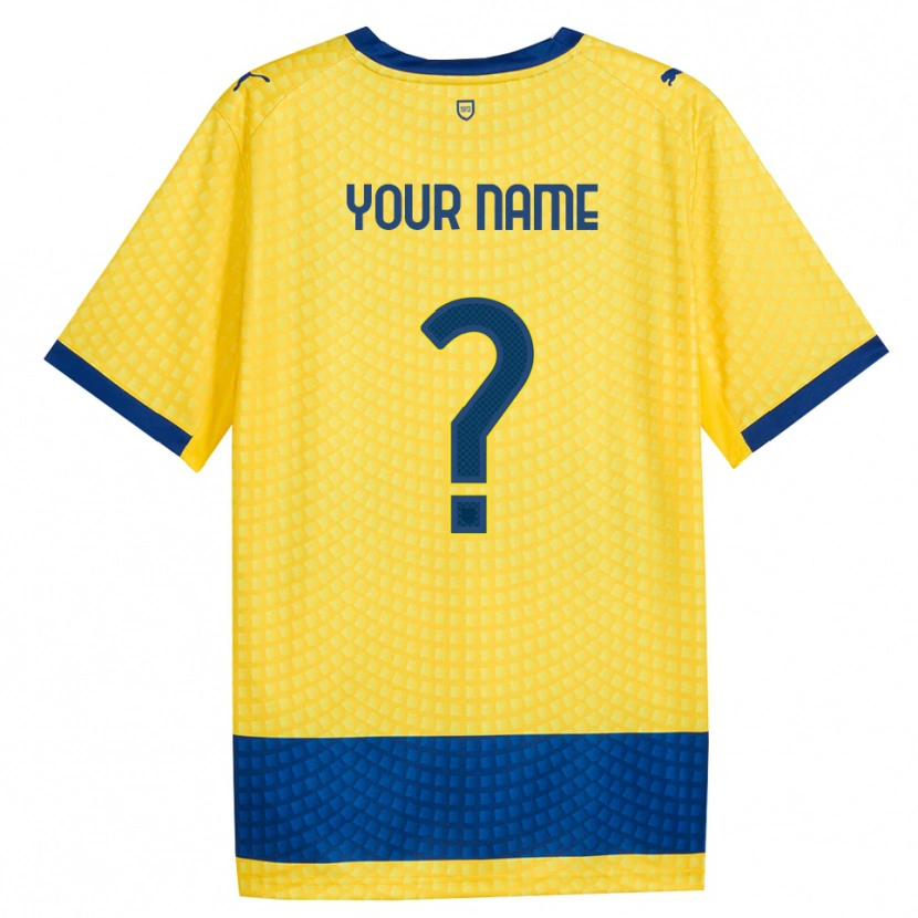 Danxen Enfant Maillot Votre Nom #0 Jaune Bleu Noir Tenues Extérieur 2026/27 T-Shirt