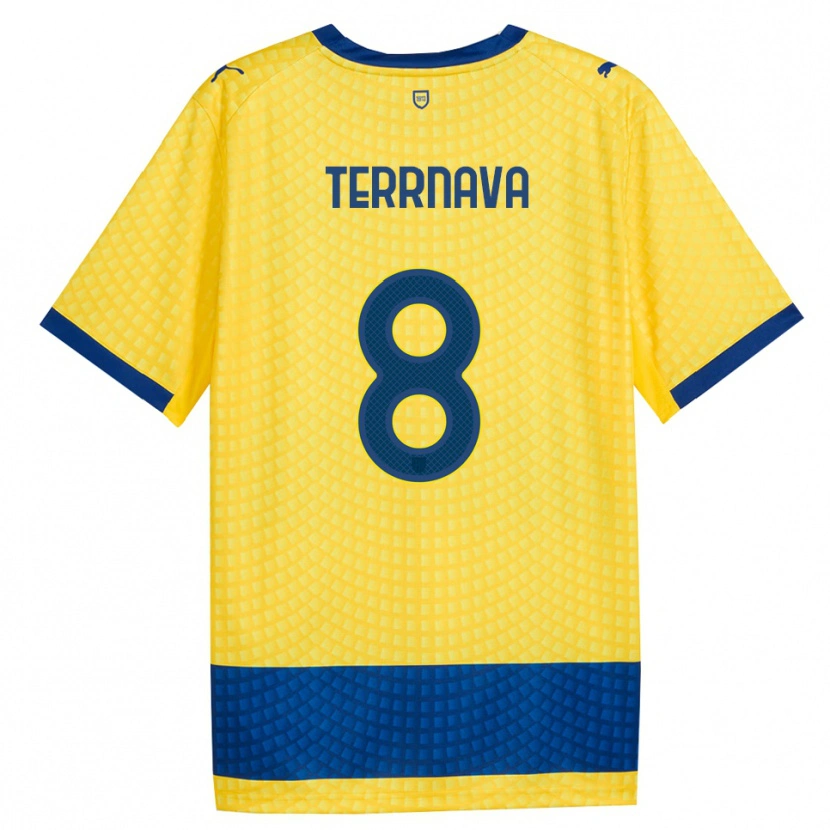 Danxen Enfant Maillot Dren Terrnava #8 Jaune Bleu Noir Tenues Extérieur 2026/27 T-Shirt
