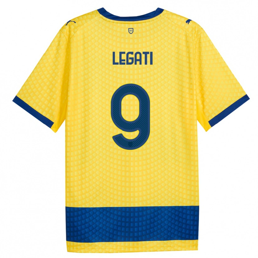 Danxen Enfant Maillot Juri Legati #9 Jaune Bleu Noir Tenues Extérieur 2026/27 T-Shirt