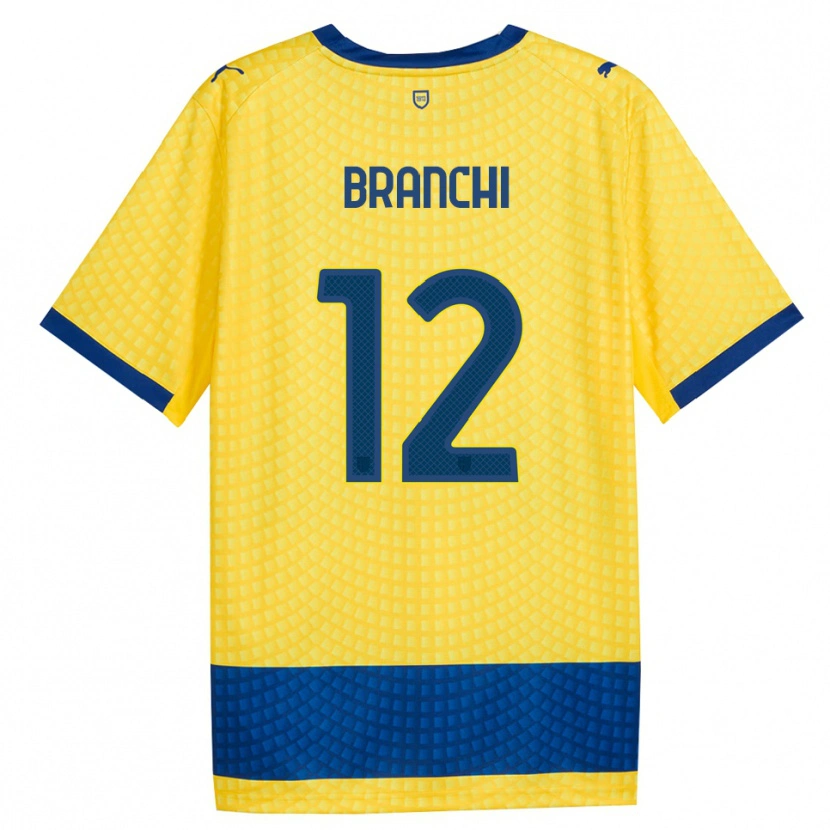Danxen Enfant Maillot Ferruccio Branchi #12 Jaune Bleu Noir Tenues Extérieur 2026/27 T-Shirt