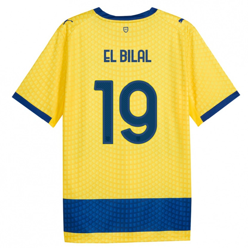 Danxen Enfant Maillot El Bilal Touré #19 Jaune Bleu Noir Tenues Extérieur 2026/27 T-Shirt