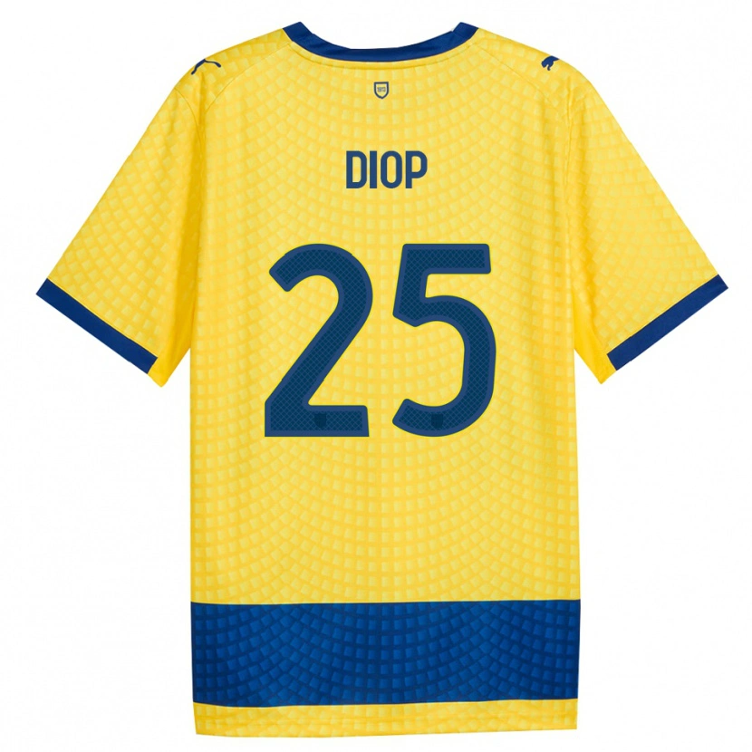 Danxen Enfant Maillot Doro Diop #25 Jaune Bleu Noir Tenues Extérieur 2026/27 T-Shirt