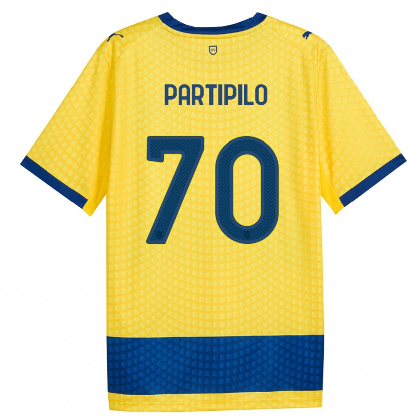 Danxen Enfant Maillot Anthony Partipilo #70 Jaune Bleu Noir Tenues Extérieur 2026/27 T-Shirt
