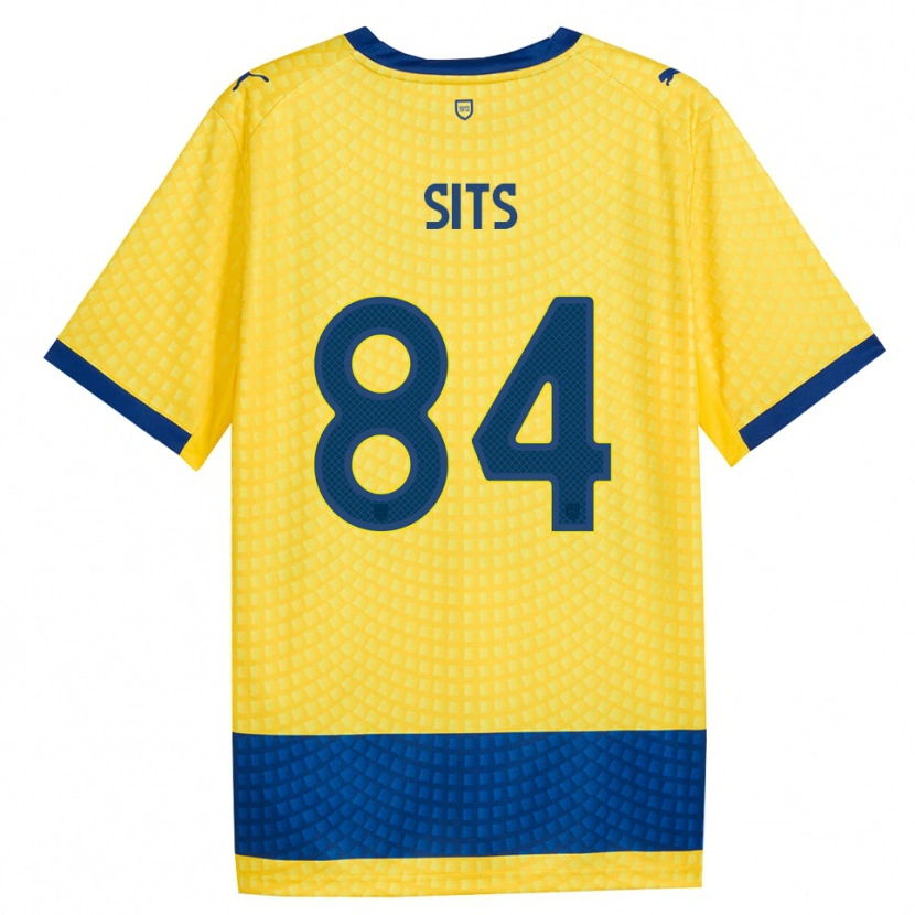 Danxen Enfant Maillot Dario Sits #84 Jaune Bleu Noir Tenues Extérieur 2026/27 T-Shirt