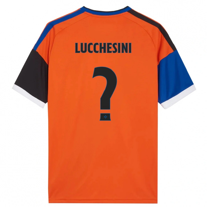 Danxen Enfant Maillot Francesco Lucchesini #0 Orange Bleu Noir Blanc Tenues Extérieur 2026/27 T-Shirt