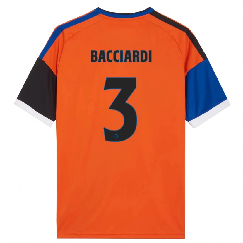 Danxen Enfant Maillot Lorenzo Bacciardi #3 Orange Bleu Noir Blanc Tenues Extérieur 2026/27 T-Shirt
