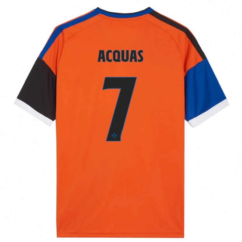 Danxen Enfant Maillot Tommaso Acquas #7 Orange Bleu Noir Blanc Tenues Extérieur 2026/27 T-Shirt