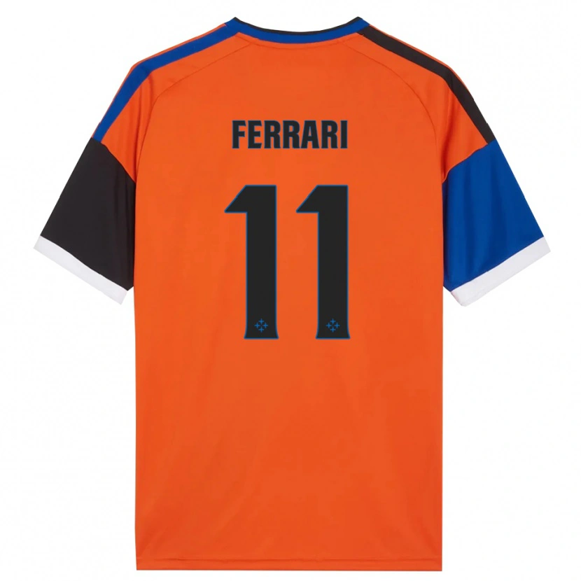 Danxen Enfant Maillot Tommaso Ferrari #11 Orange Bleu Noir Blanc Tenues Extérieur 2026/27 T-Shirt