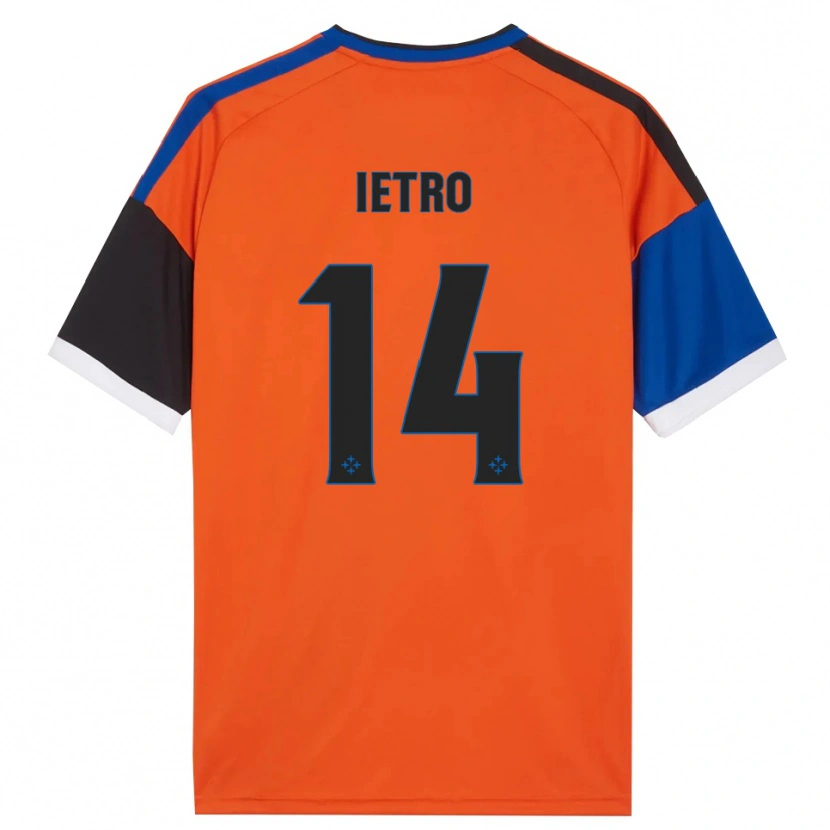 Danxen Enfant Maillot Alessandro Ietro #14 Orange Bleu Noir Blanc Tenues Extérieur 2026/27 T-Shirt