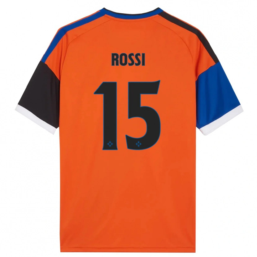 Danxen Enfant Maillot Jacopo Rossi #15 Orange Bleu Noir Blanc Tenues Extérieur 2026/27 T-Shirt