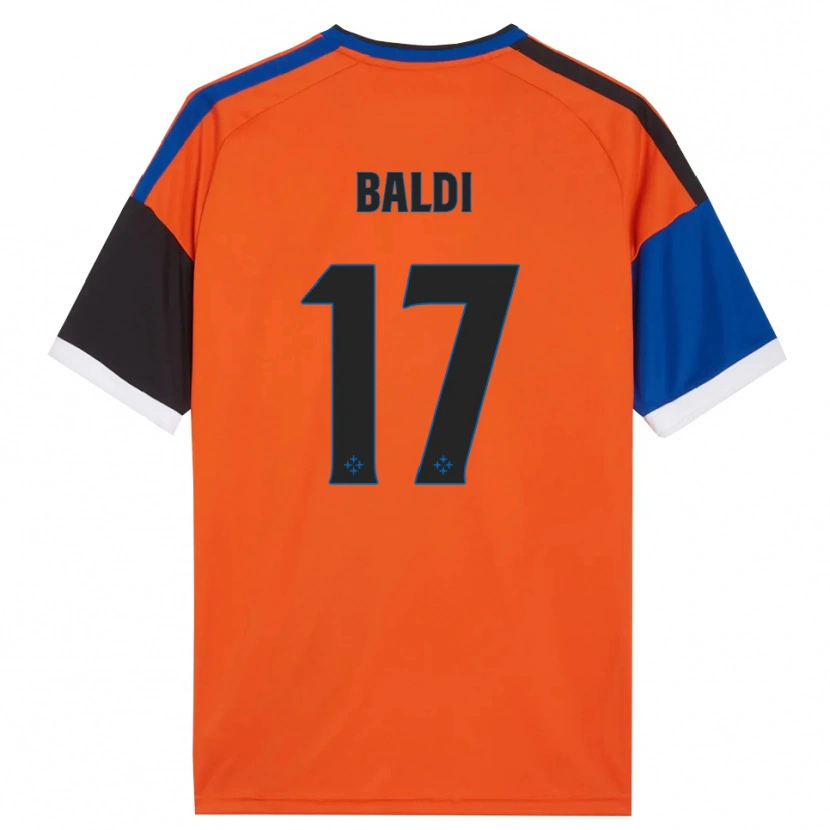 Danxen Enfant Maillot Andrea Baldi #17 Orange Bleu Noir Blanc Tenues Extérieur 2026/27 T-Shirt