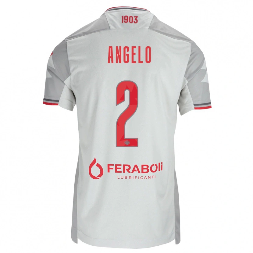 Danxen Enfant Maillot Angelo Antonio Di Palma #2 Gris Blanc Rouge Tenues Extérieur 2026/27 T-Shirt