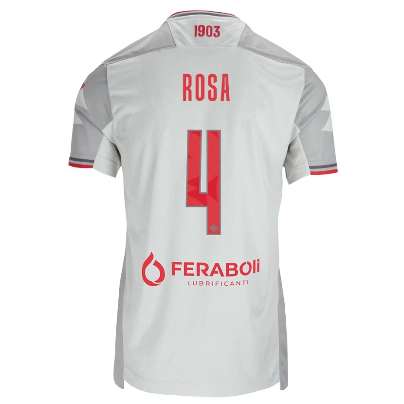 Danxen Enfant Maillot Riccardo Rosa #4 Gris Blanc Rouge Tenues Extérieur 2026/27 T-Shirt