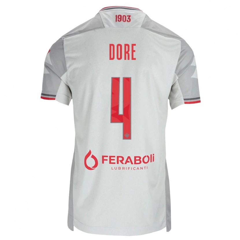 Danxen Enfant Maillot Salvatore Dore #4 Gris Blanc Rouge Tenues Extérieur 2026/27 T-Shirt