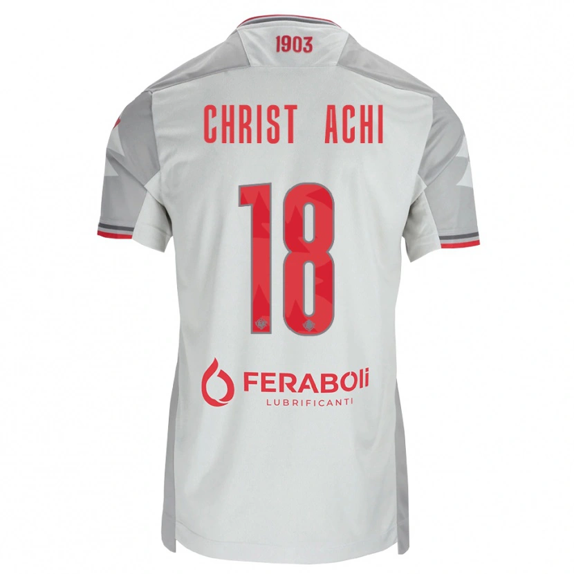 Danxen Enfant Maillot Ange Christ Achi #18 Gris Blanc Rouge Tenues Extérieur 2026/27 T-Shirt