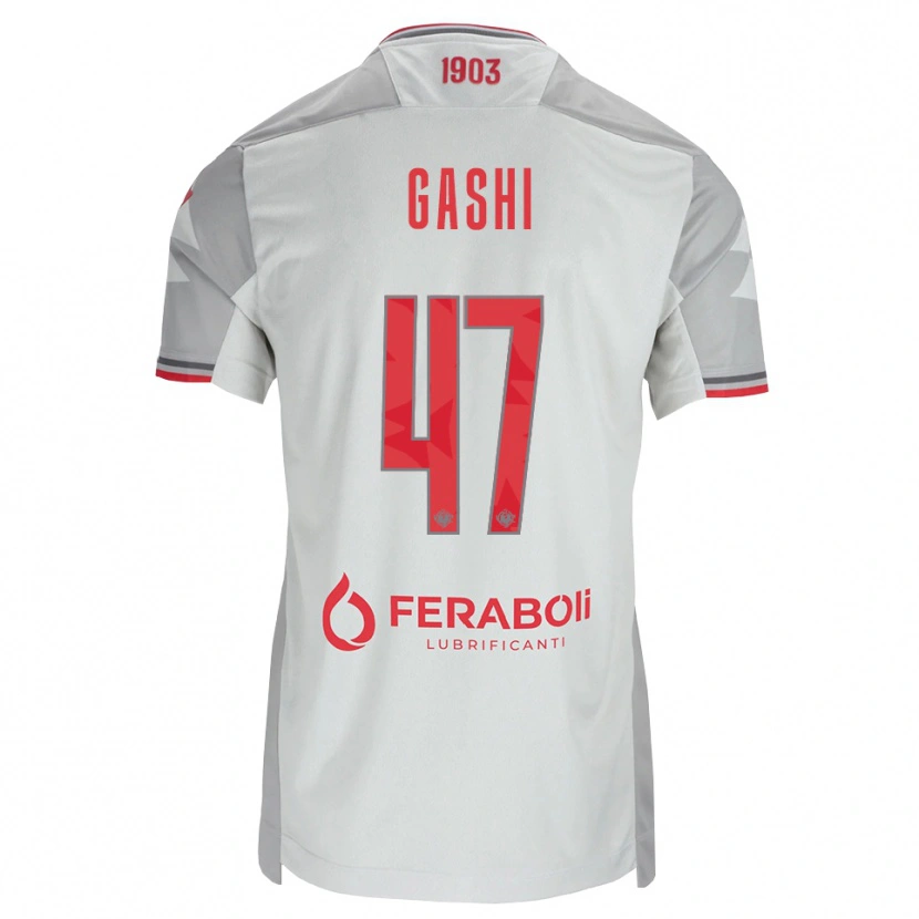 Danxen Enfant Maillot Eduart Gashi #47 Gris Blanc Rouge Tenues Extérieur 2026/27 T-Shirt