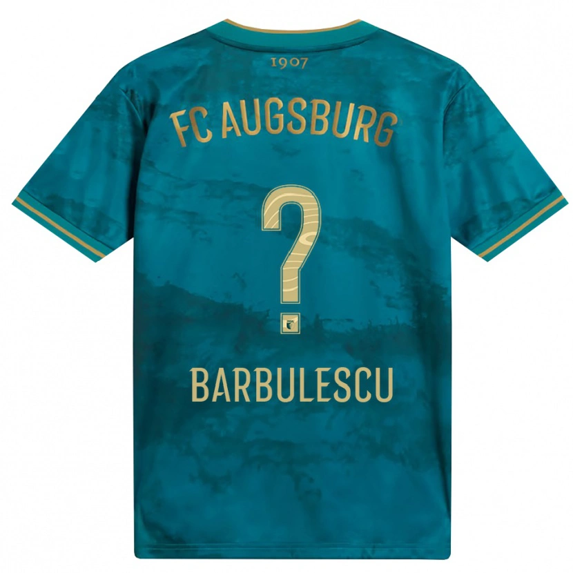 Danxen Enfant Maillot Luca Bărbulescu #0 Vert Marron Tenues Extérieur 2026/27 T-Shirt